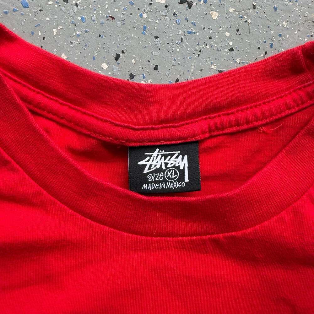 Stussy Fuzzy Dice Tee Red Size XL - Picture 5 of 7